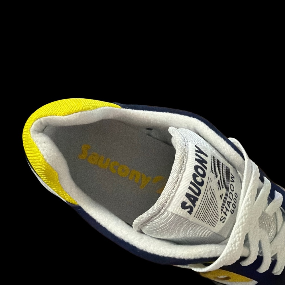 🔥Saucony SHADOW 6000  Men's size 11 Sneakers -Navy, Yellow, Blk, & White *NEW* - Picture 8 of 13